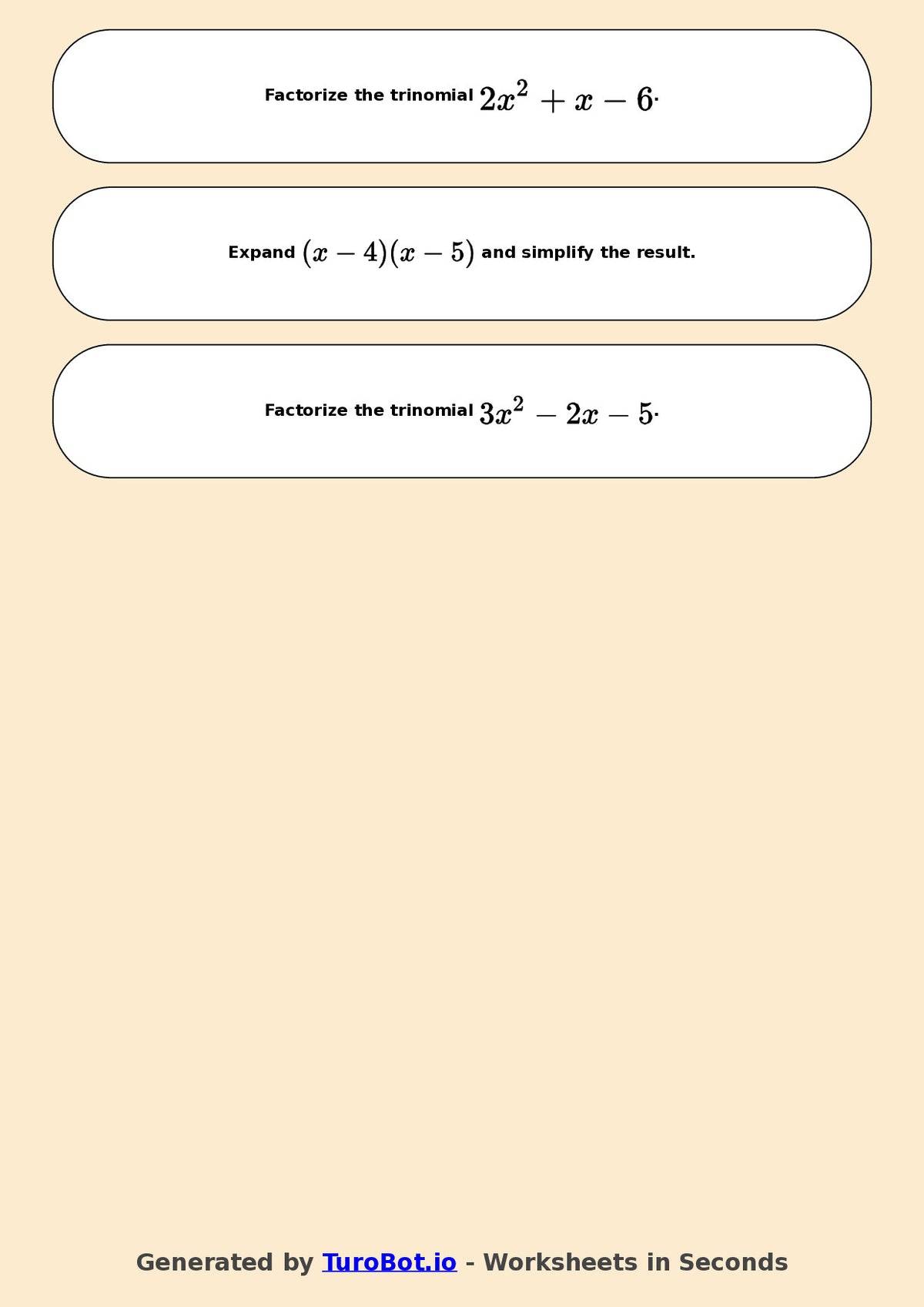 Math - Year 9 - Algebra Factorising and Expanding