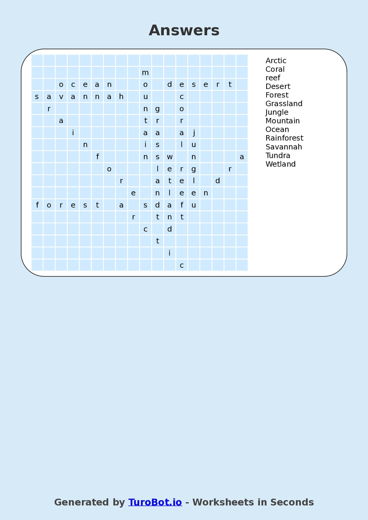 Science - Year 4 - Find a Word - Animal Habitats – Free Find a Word Worksheet