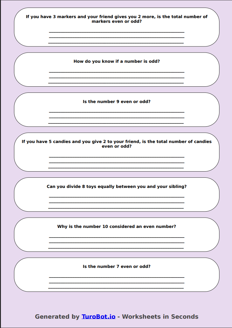Math - Even and Odd Numbers - Year 3 - Even or Odd Worksheet 1