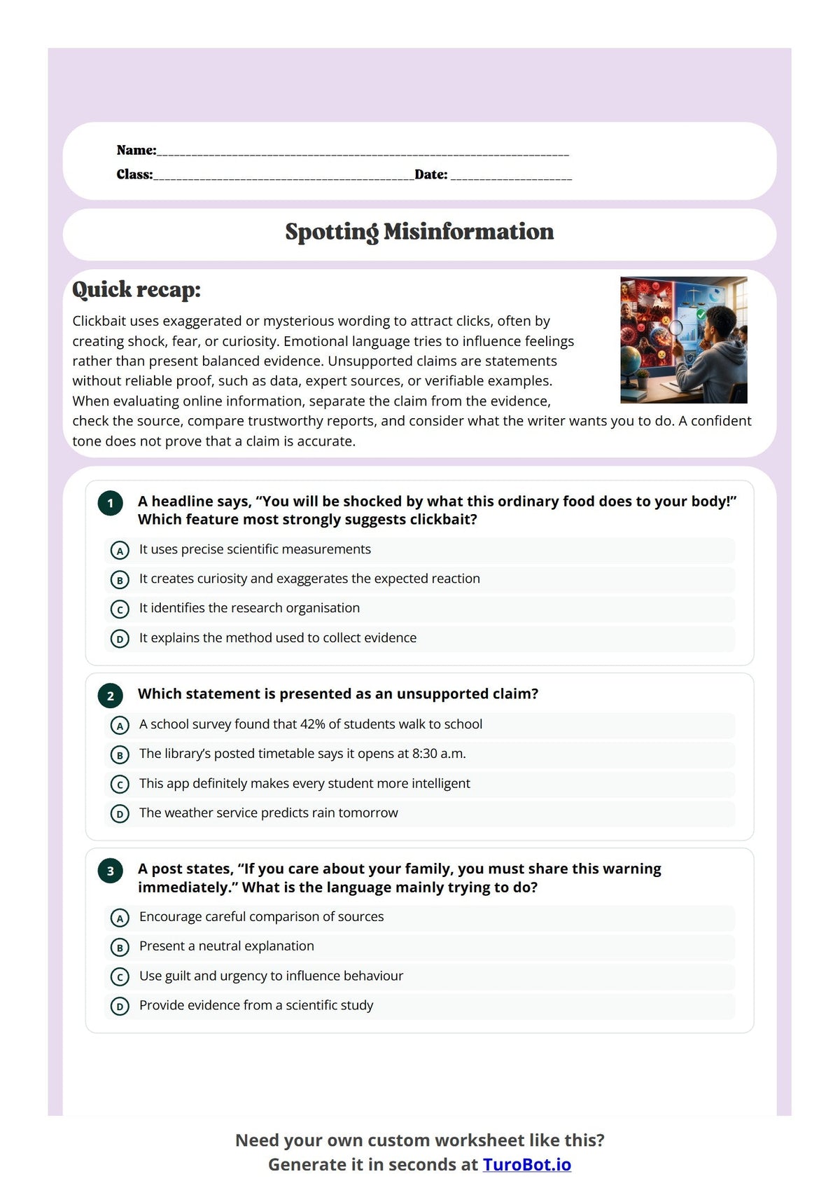 Spotting Misinformation preview