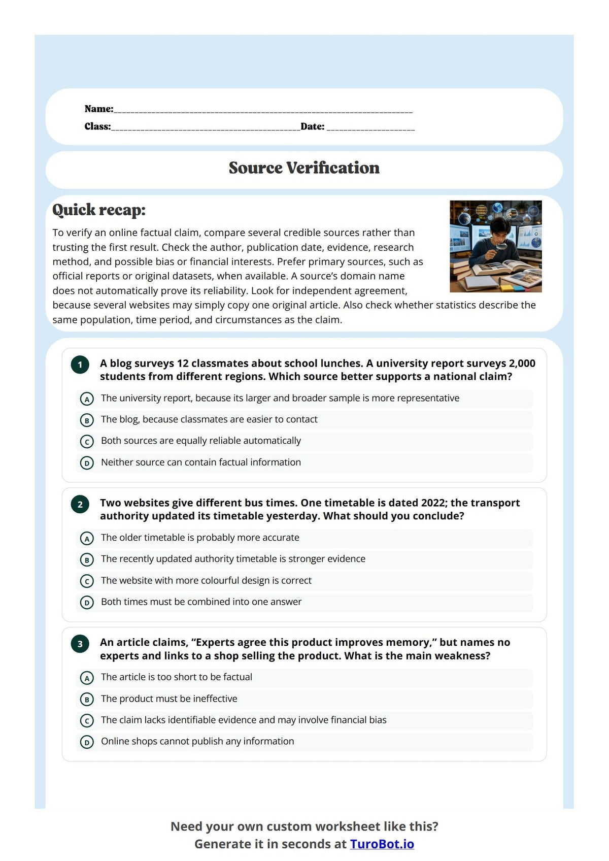 Source Verification preview
