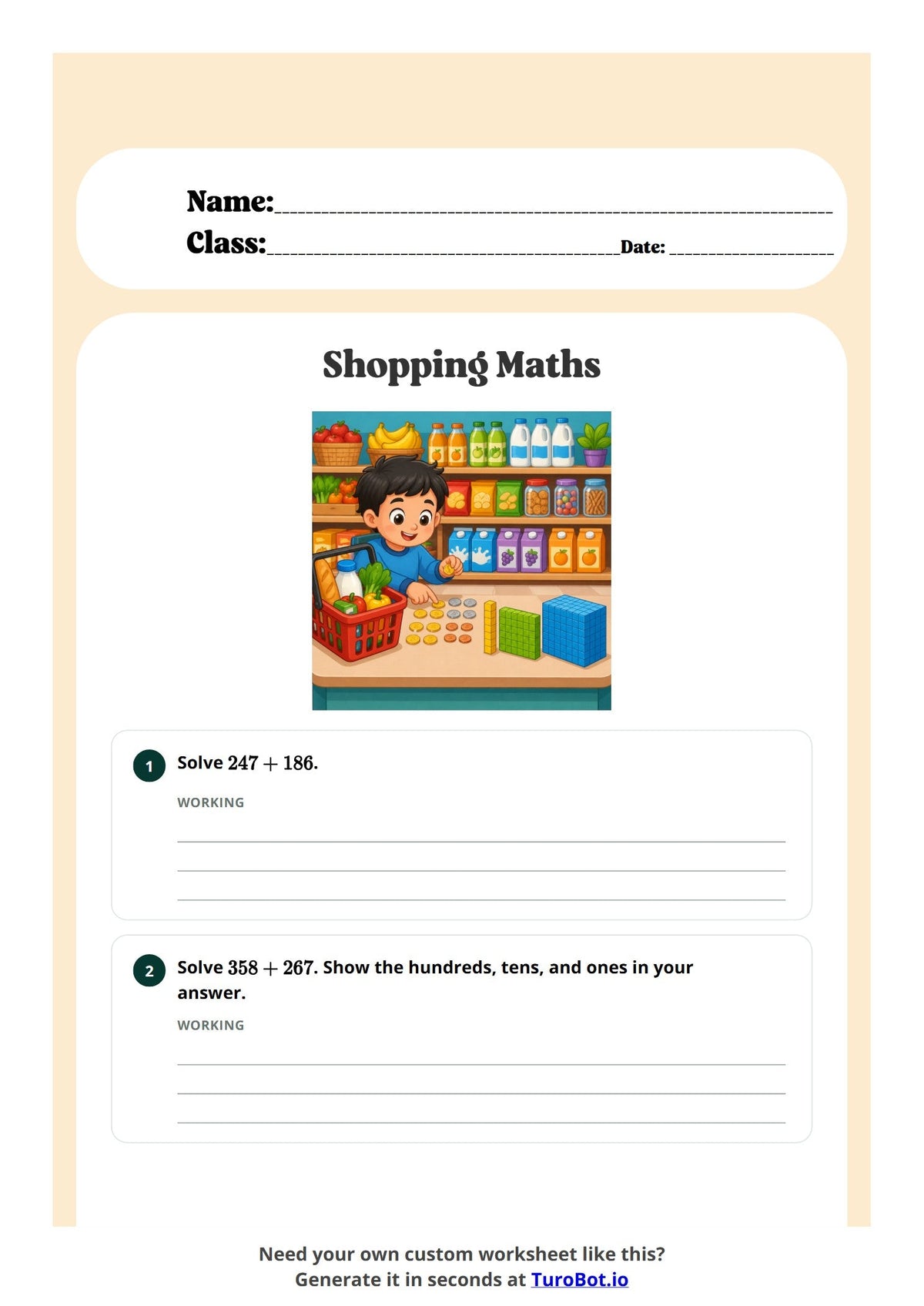 Shopping Maths preview