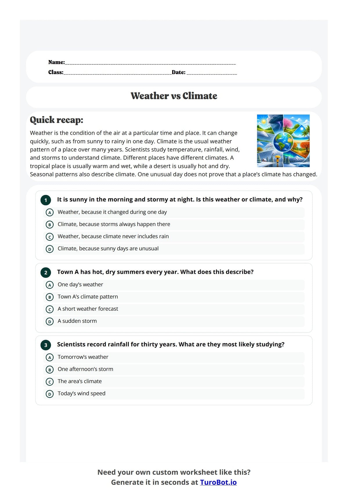 Weather vs Climate preview