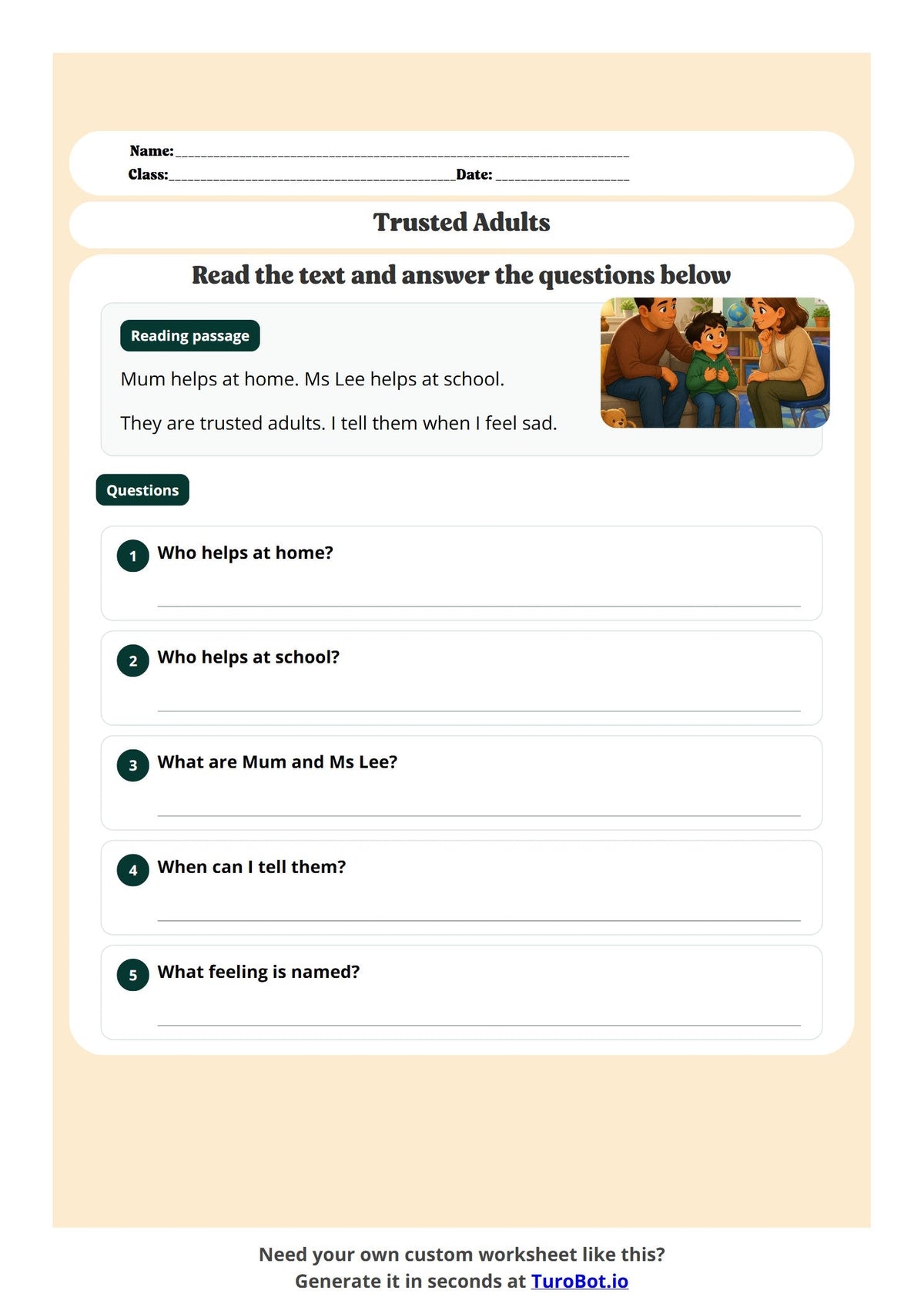 Trusted Adults At Home and School preview
