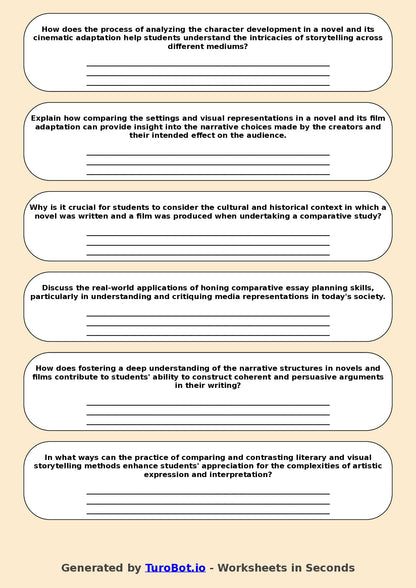 English - Year 11 - Comparative Essay