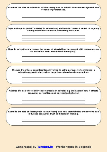 English - Year 9 Worksheet: Persuasive Techniques