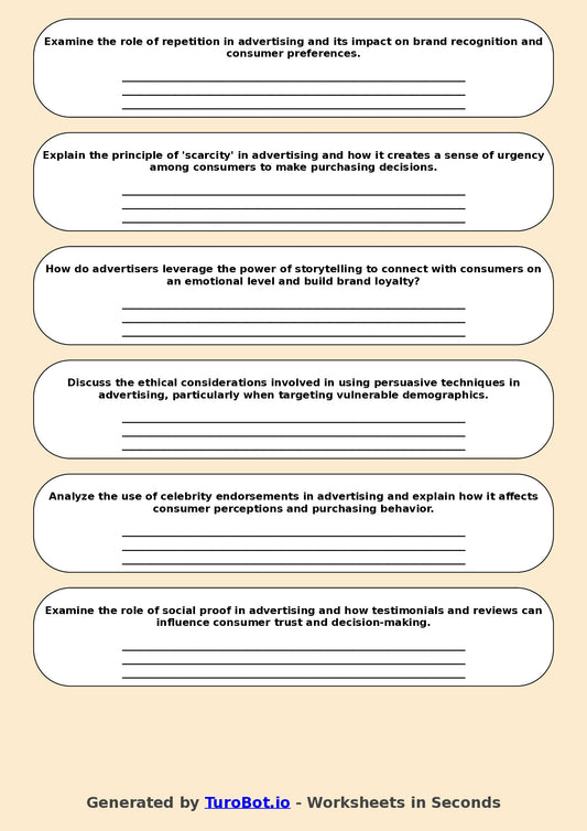 English - Year 9 Worksheet: Persuasive Techniques