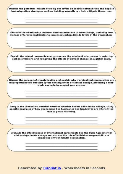 Environmental Science - Year 11 - Climate Change