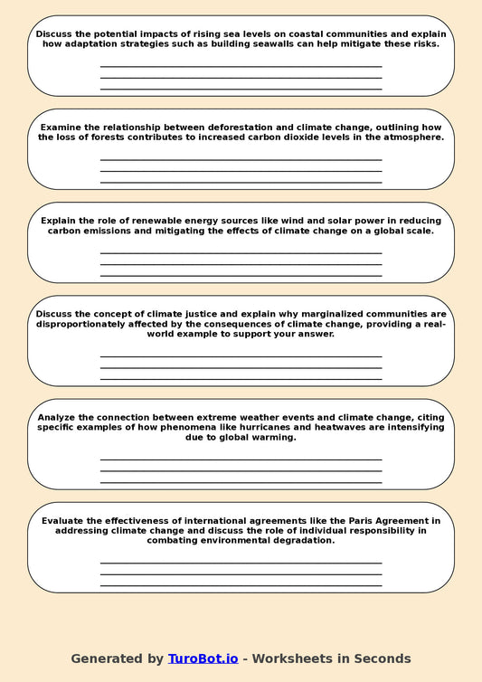 Environmental Science - Year 11 - Climate Change