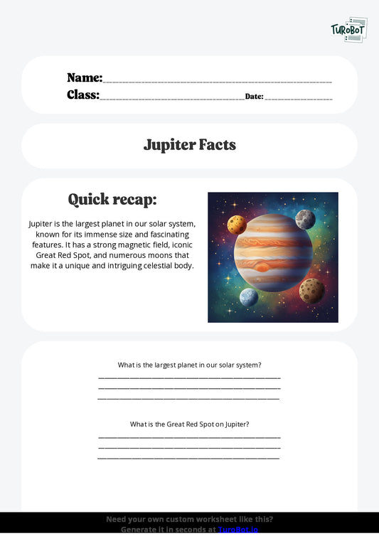 Free Worksheet - Year 3 General Knowledge Basic Earth Facts Multiple Choice