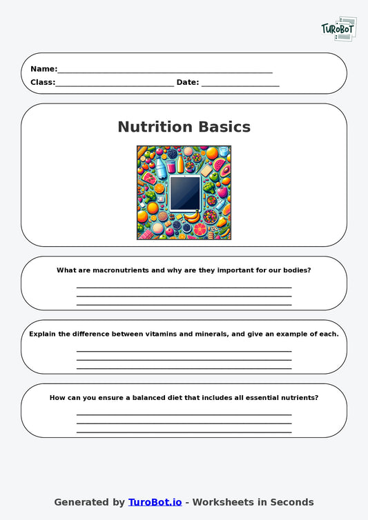 Health - Year 5 - Nutrition Basics