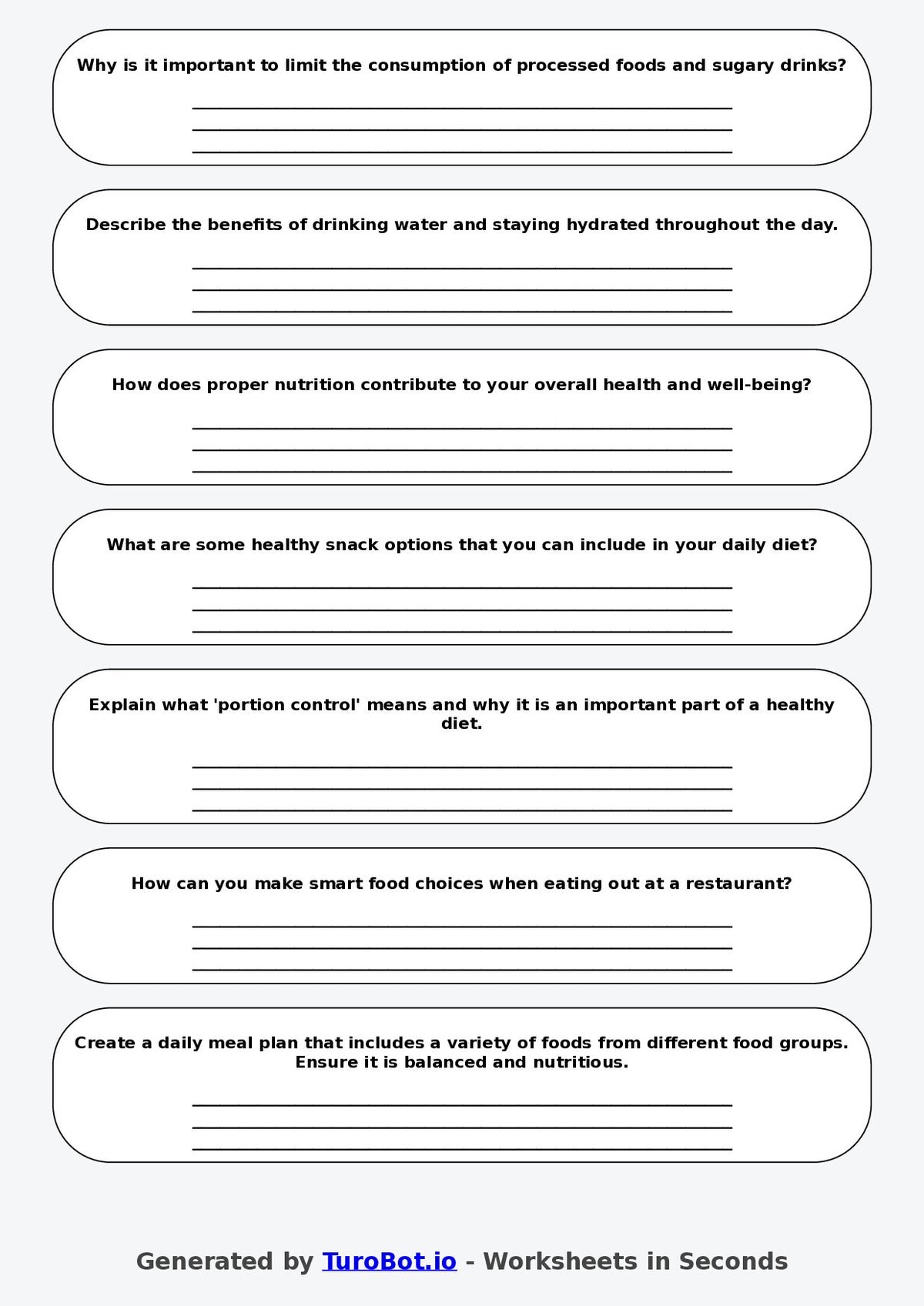 Health - Year 5 - Nutrition Basics