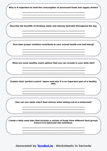 Health - Year 5 - Nutrition Basics
