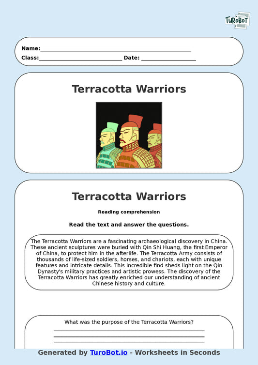 History - Year 8 - Terracotta Warriors