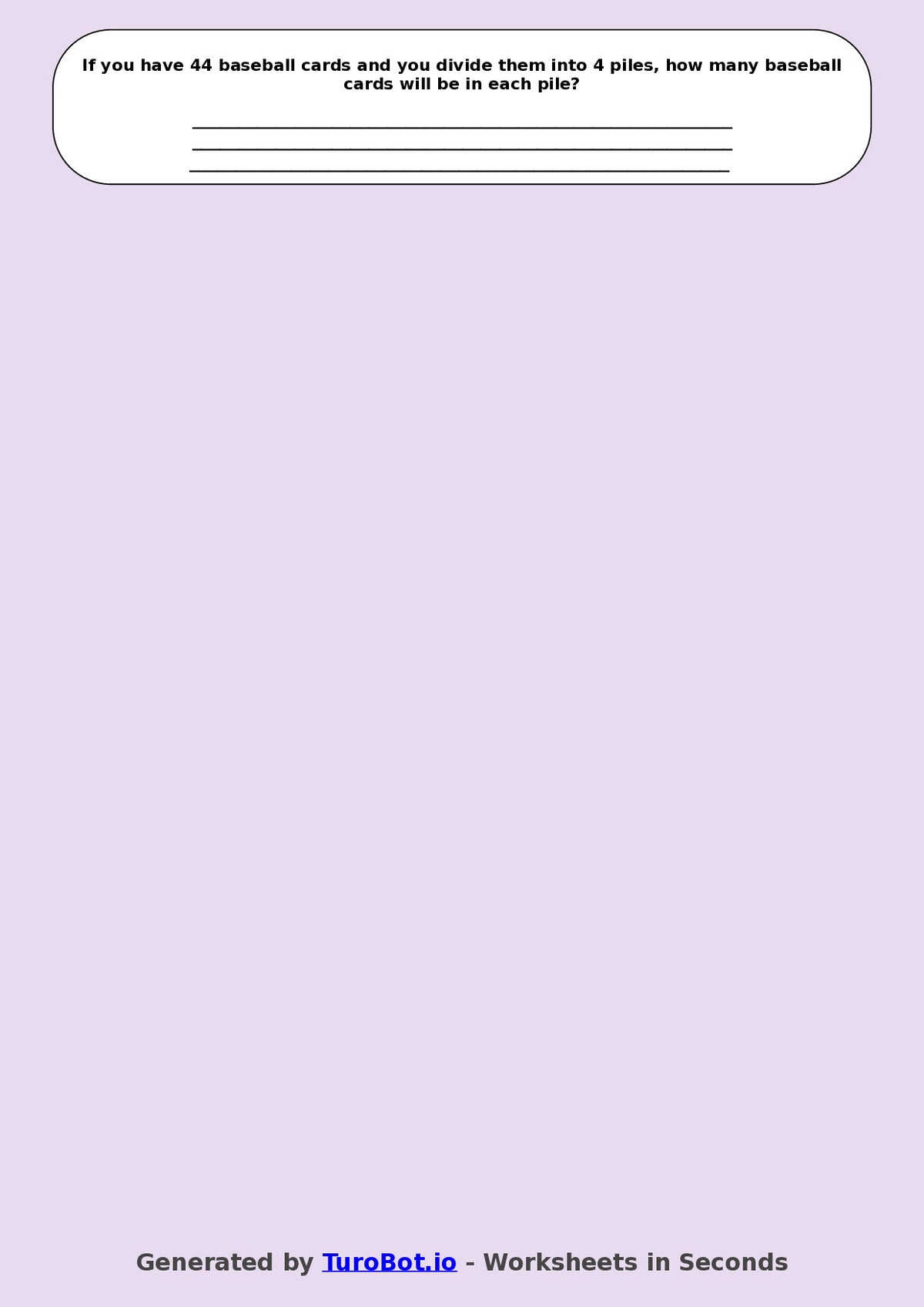 Math - Division - Year 3 - Divide by 4