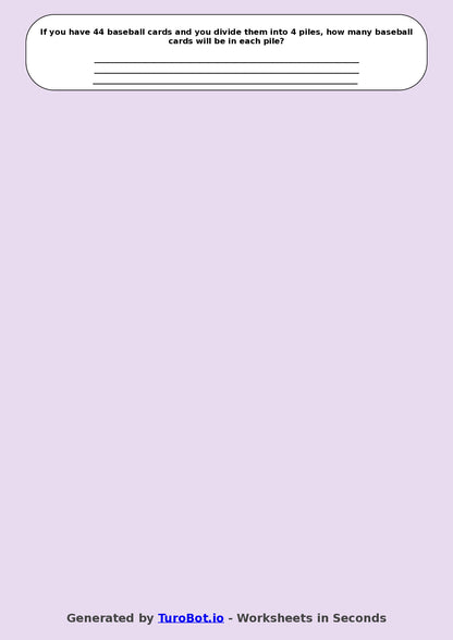 Math - Division - Year 3 - Divide by 4