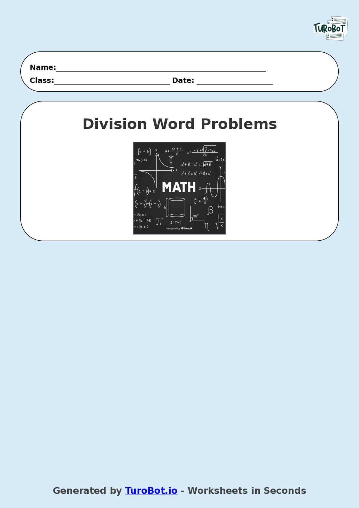 Math - Division - Year 3 - Word Problems Sharing Equally