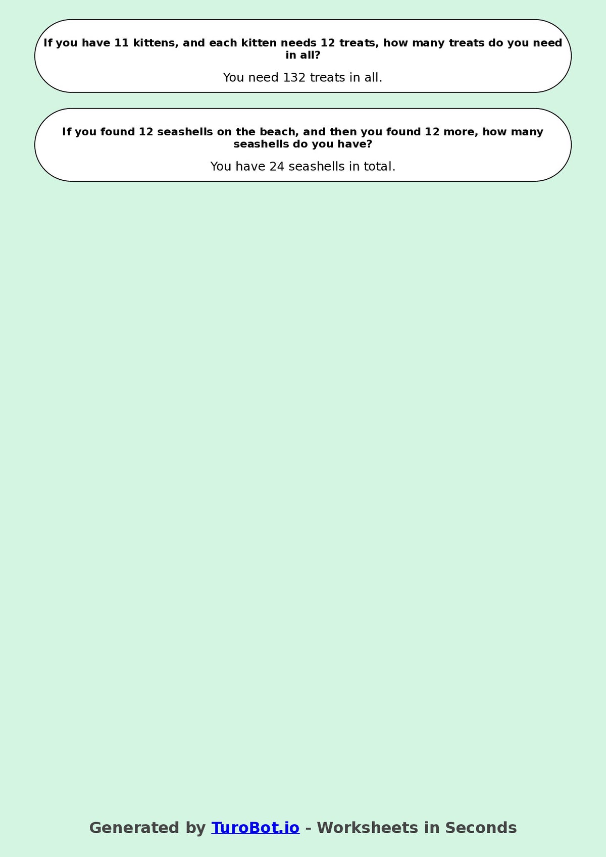 Math - Multiplication - Year 3 - Multiply by 12