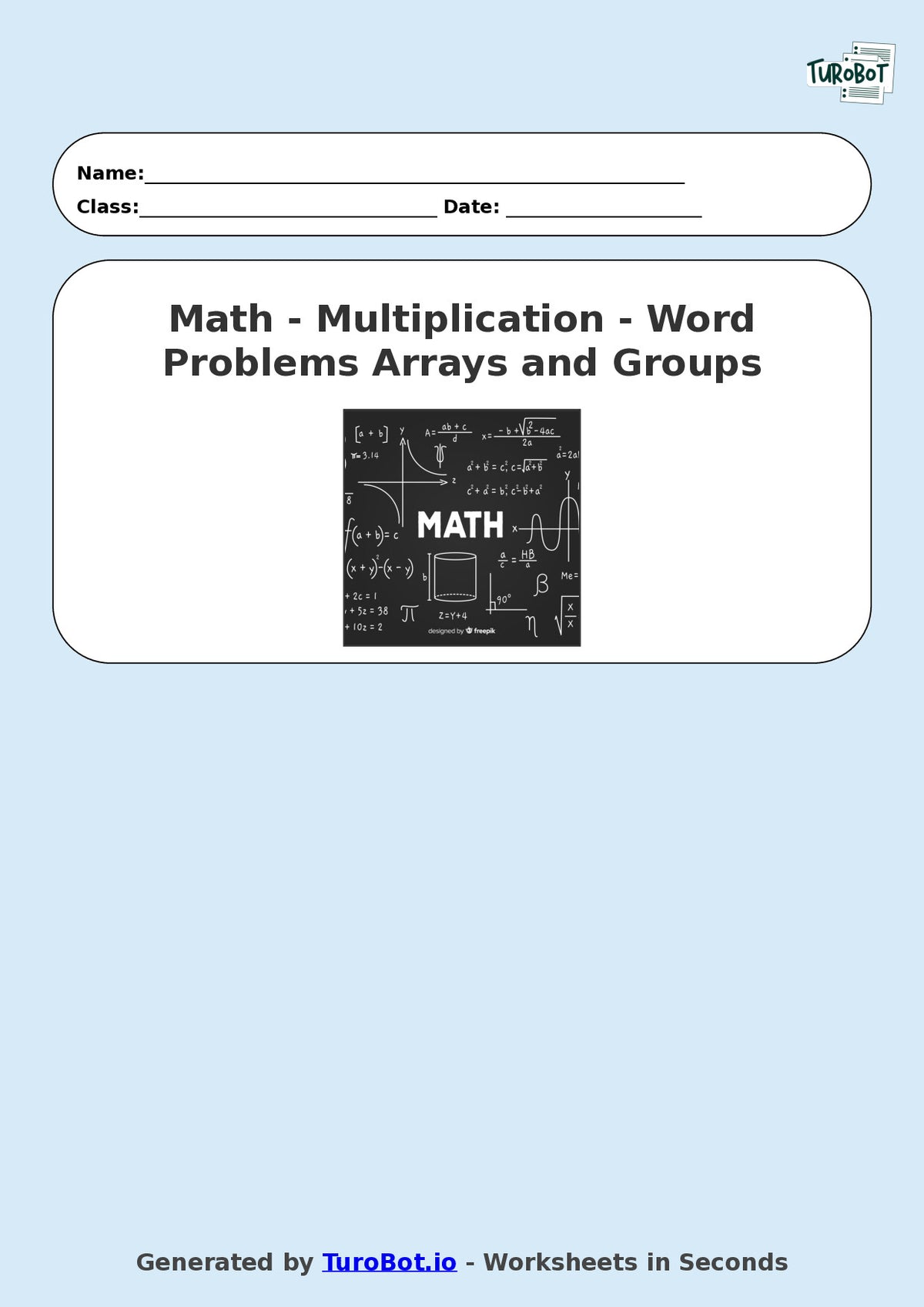 Math - Multiplication - Year 3 - Word Problems Arrays and Groups