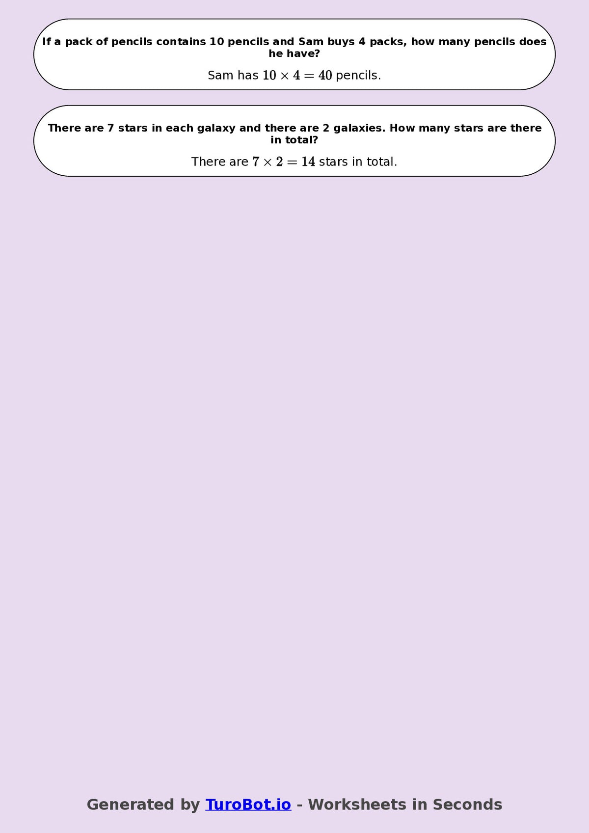 Math - Multiplication - Year 3 - Word Problems Multi Step Situations