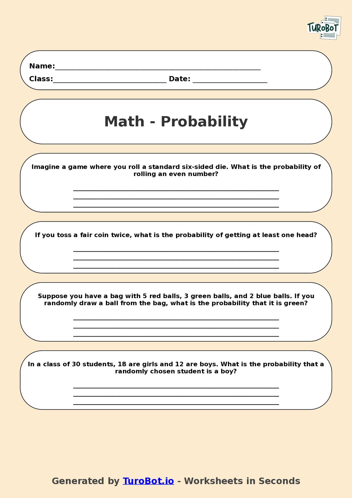 Math - Year 10 - Probability