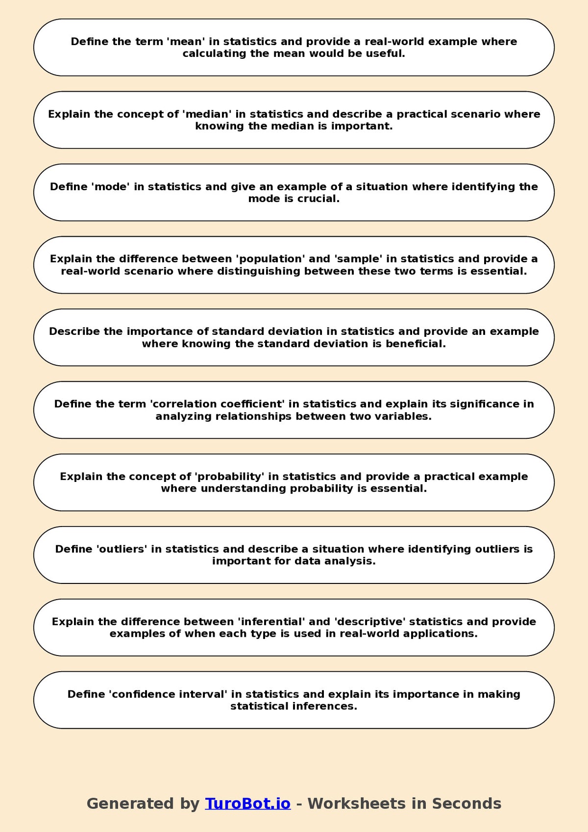 Math - Year 10 - Statistics
