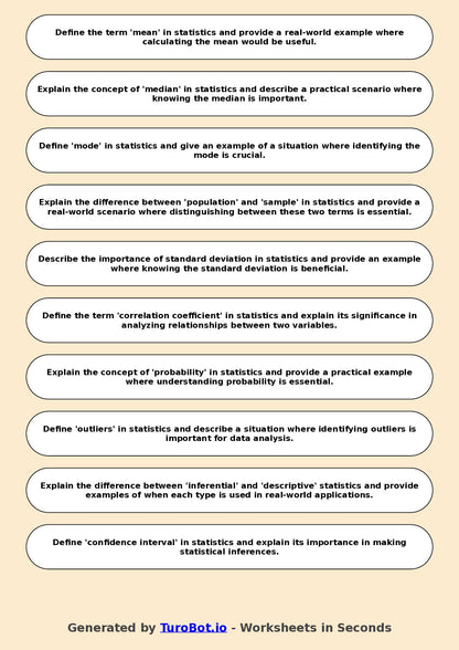 Math - Year 10 - Statistics