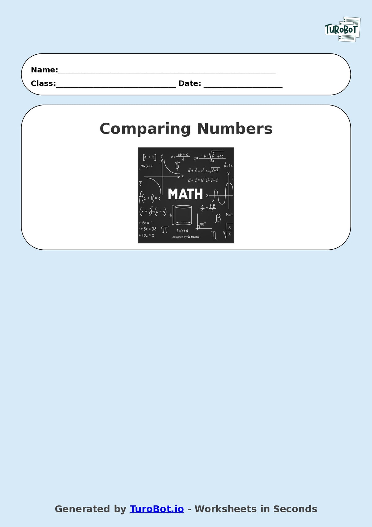 Math - Year 2 - Comparing Numbers