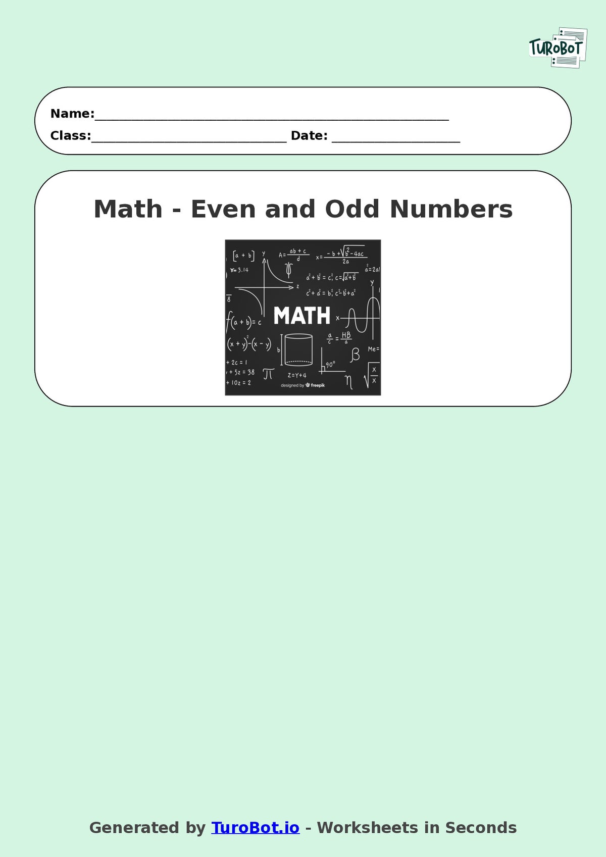 Math - Year 2 - Even and Odd Numbers