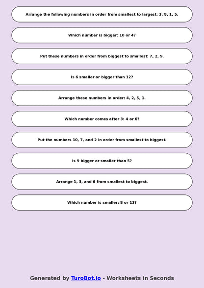 Math - Year 2 - Ordering Numbers