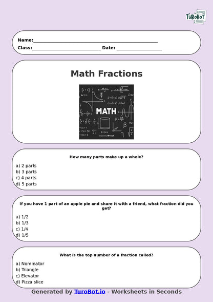 Math - Year 3 - Fractions Basics