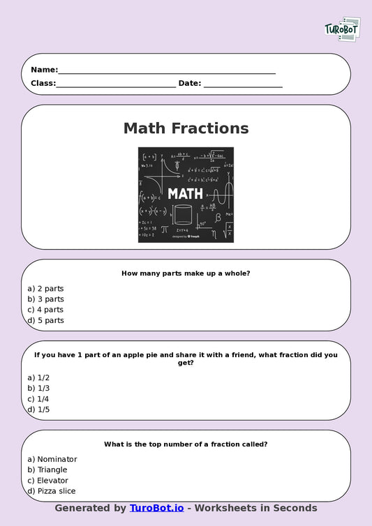 Math - Year 3 - Fractions Basics
