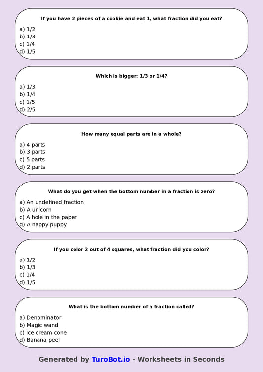 Math - Year 3 - Fractions Basics