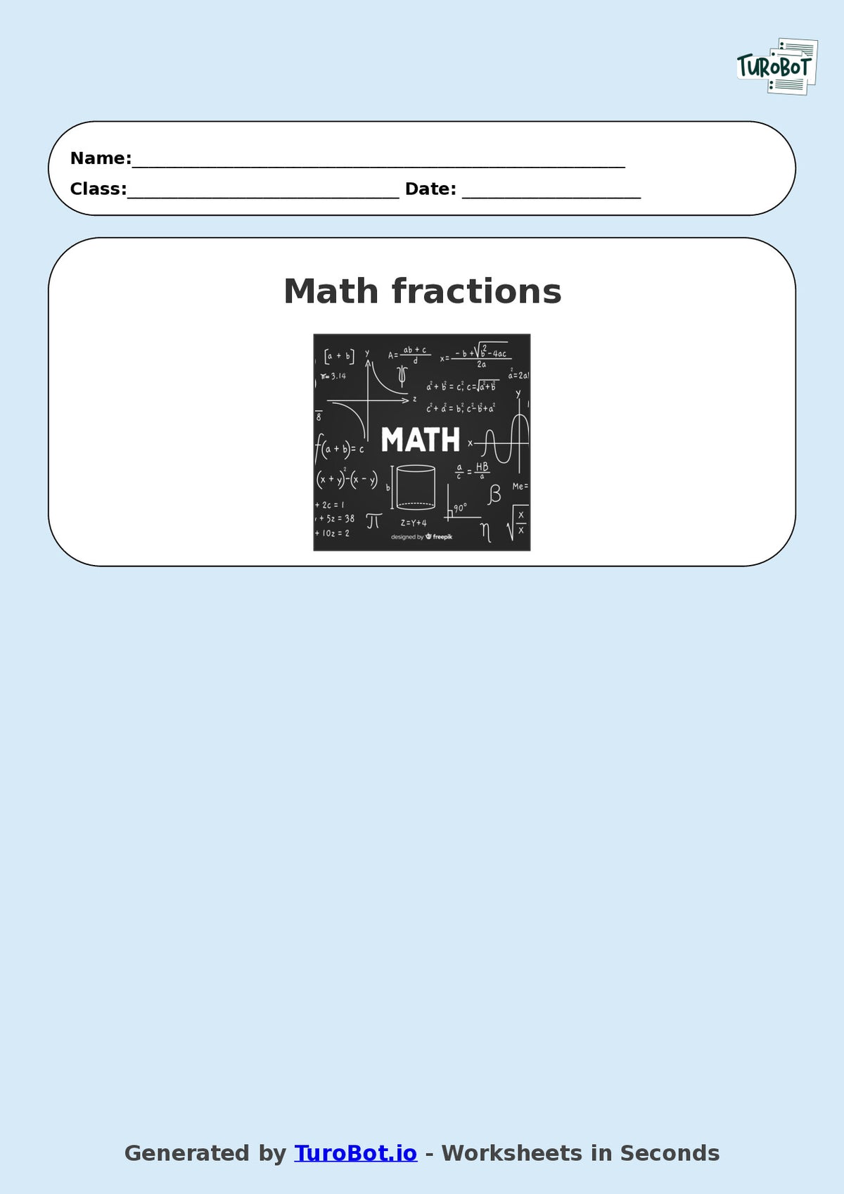 Math - Year 4 - Simple Fractions (written only)