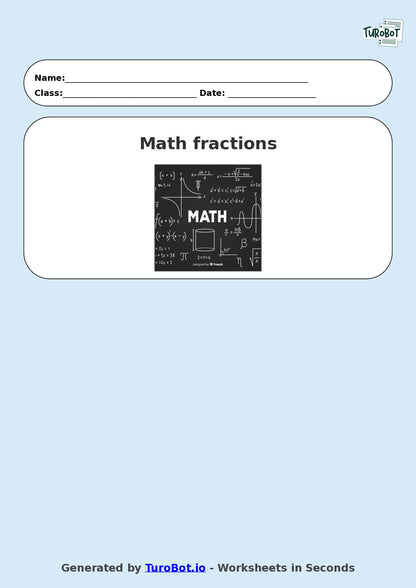 Math - Year 4 - Simple Fractions (written only)