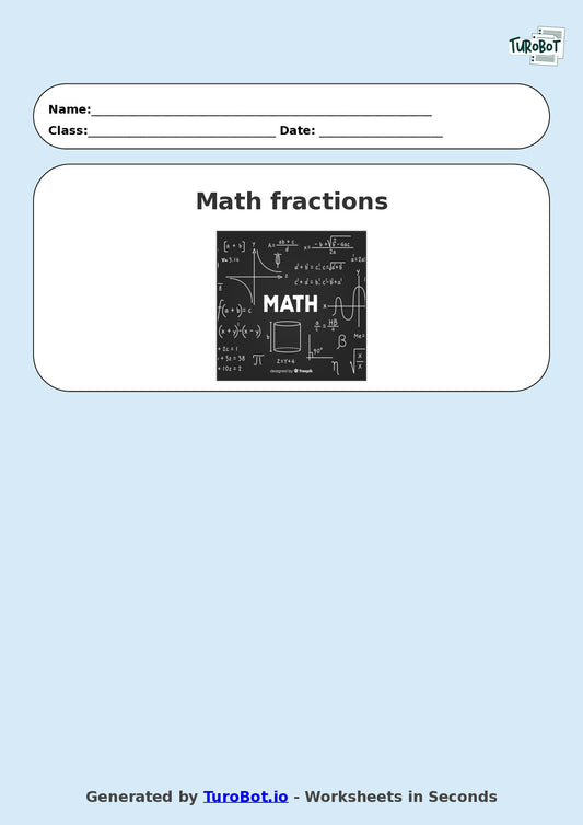 Math - Year 4 - Simple Fractions (written only)