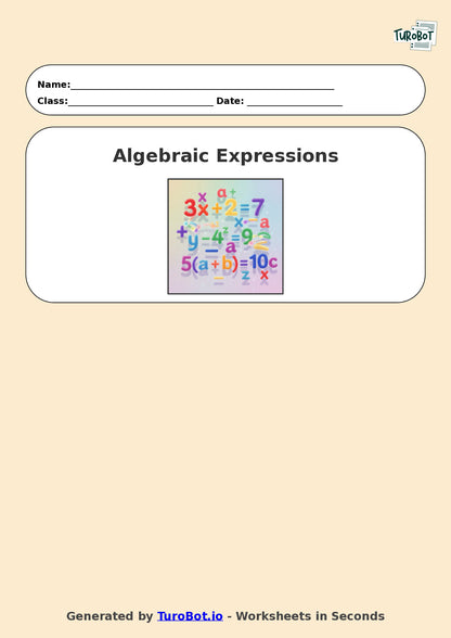 Year 6 Math Worksheet – Evaluating Algebraic Expressions 2