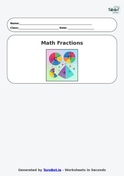 Year 6 Math Worksheet – Fractions of Shapes (Abstract)