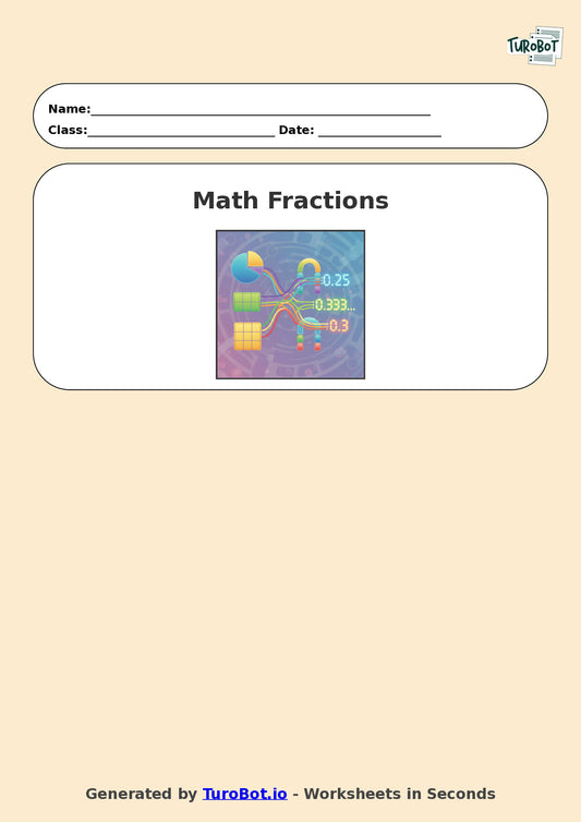 Year 6 Math Worksheet – Fractions to Decimals Basics