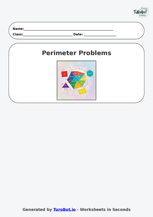 Year 8 Math Worksheet – Perimeter Problems with Algebra 2