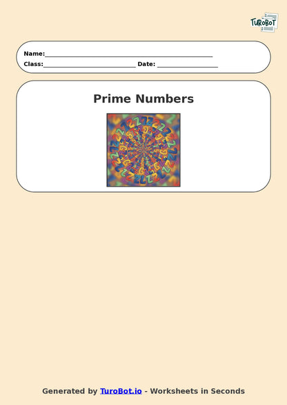 Year 6 Math Worksheet – Prime Numbers 2