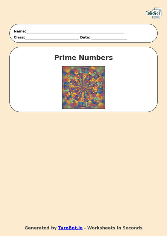 Year 6 Math Worksheet – Prime Numbers 2