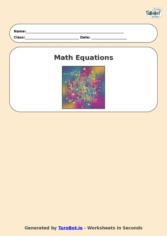 Year 7 Math Worksheet – Equations with Fractions