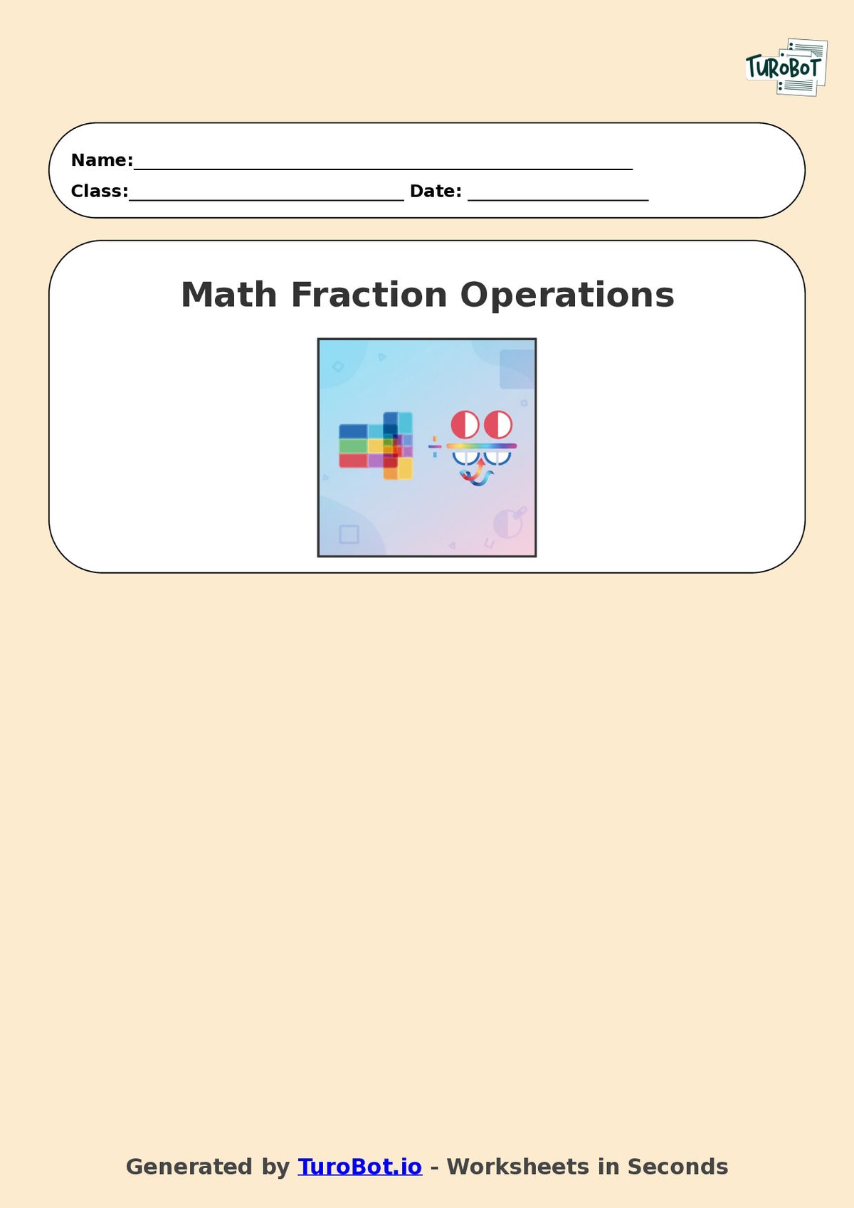 Year 7 Math Worksheet – Fraction Operations - Multiply and Divide