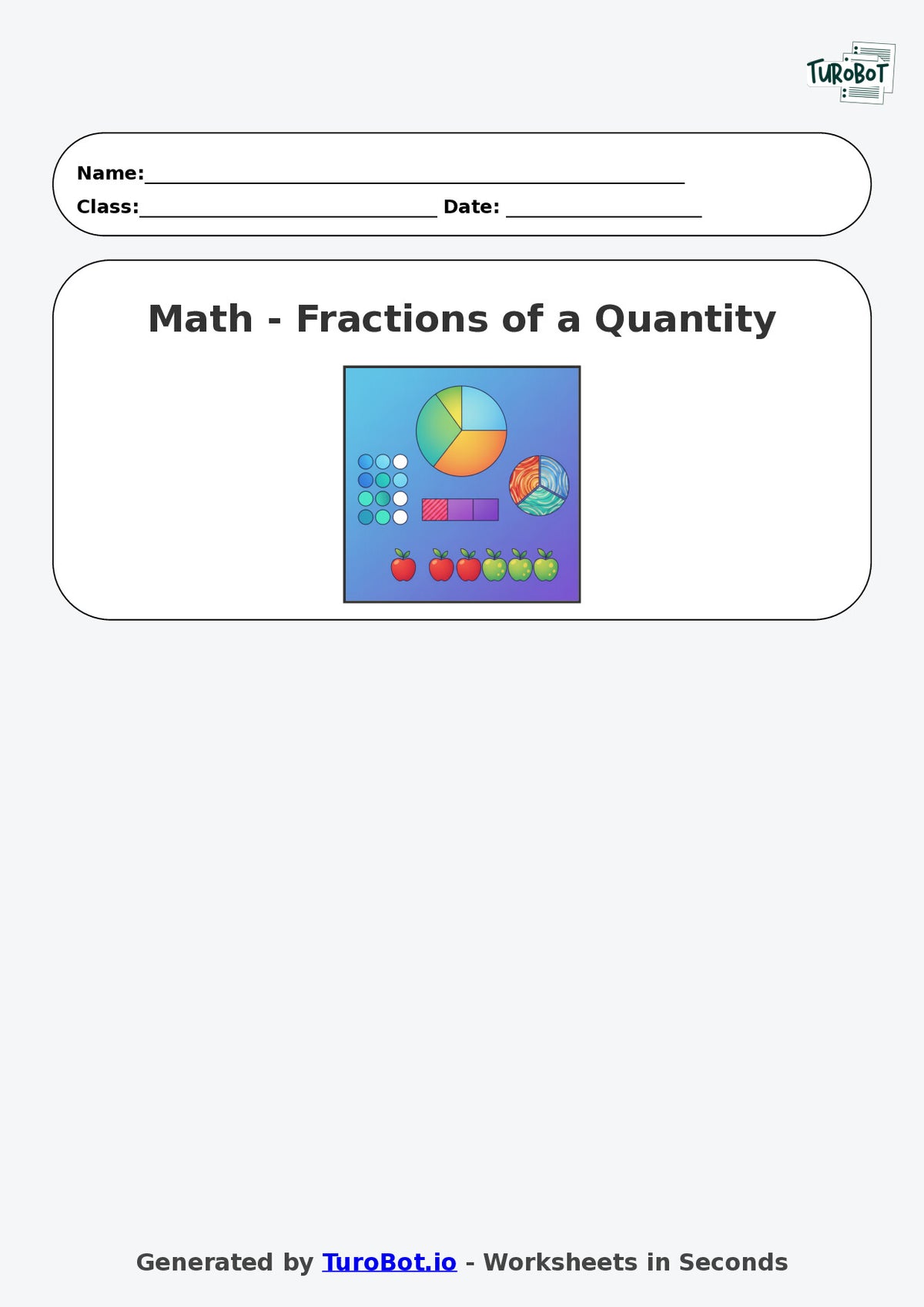 Year 7 Math Worksheet – Fraction of a Quantity