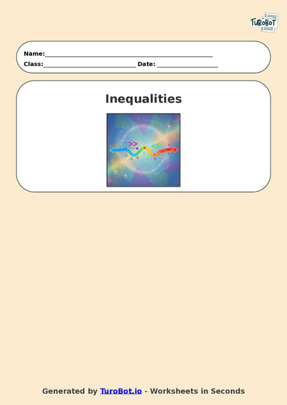 Year 7 Math Worksheet – Inequalities Basics 2