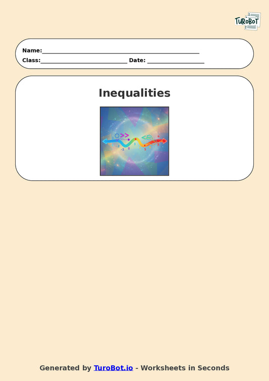 Year 7 Math Worksheet – Inequalities Basics 2