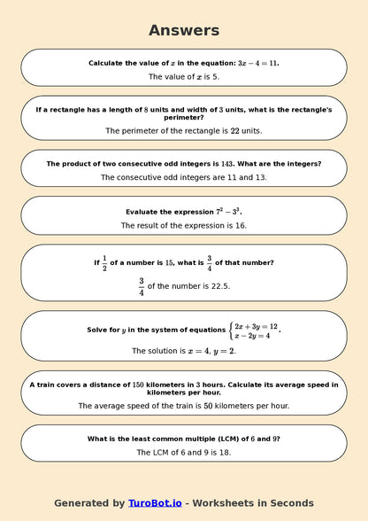 Year 7 Math Worksheet – Mixed Integer Operations 2
