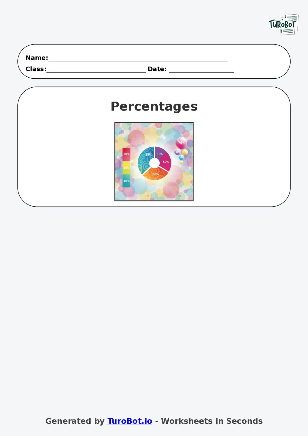 Year 7 Math Worksheet – Percentages of Amounts 2