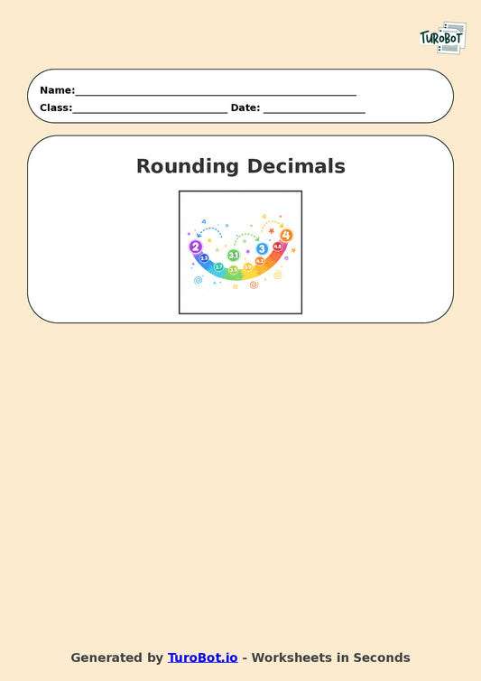 Year 7 Math Worksheet – Rounding Decimals